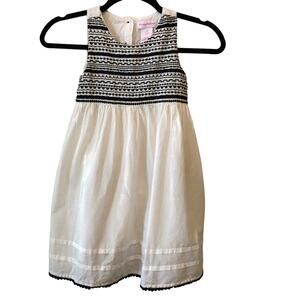 Tommy Bahama Girl White & Black Sleeveless Dress Size 6x